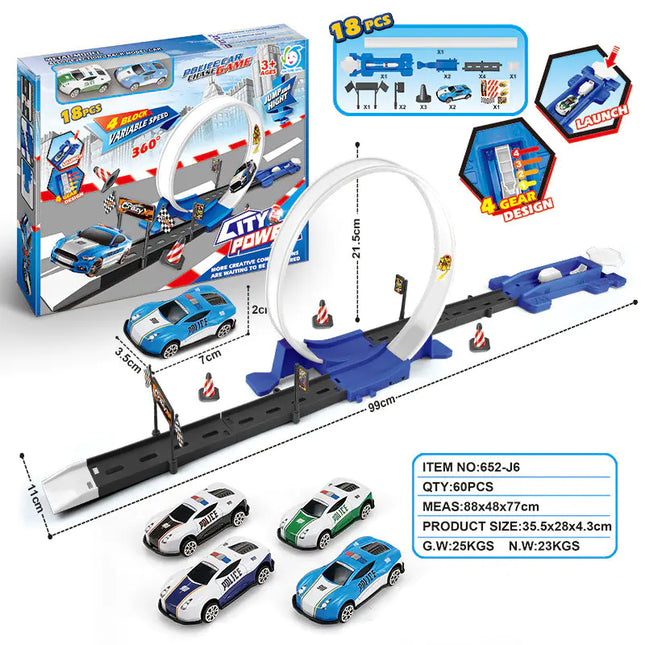 Race Track Launcher Toy Car Set