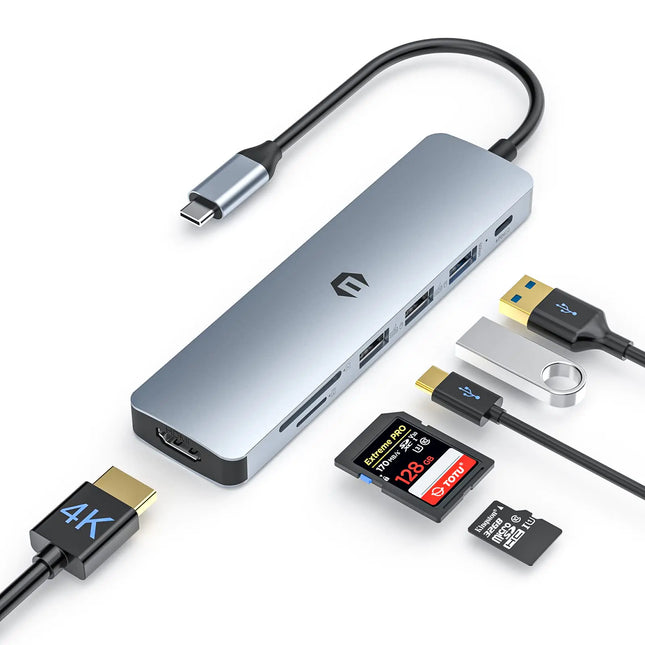 TOTU USB C Hub 7 in 1 USB C Adapter
